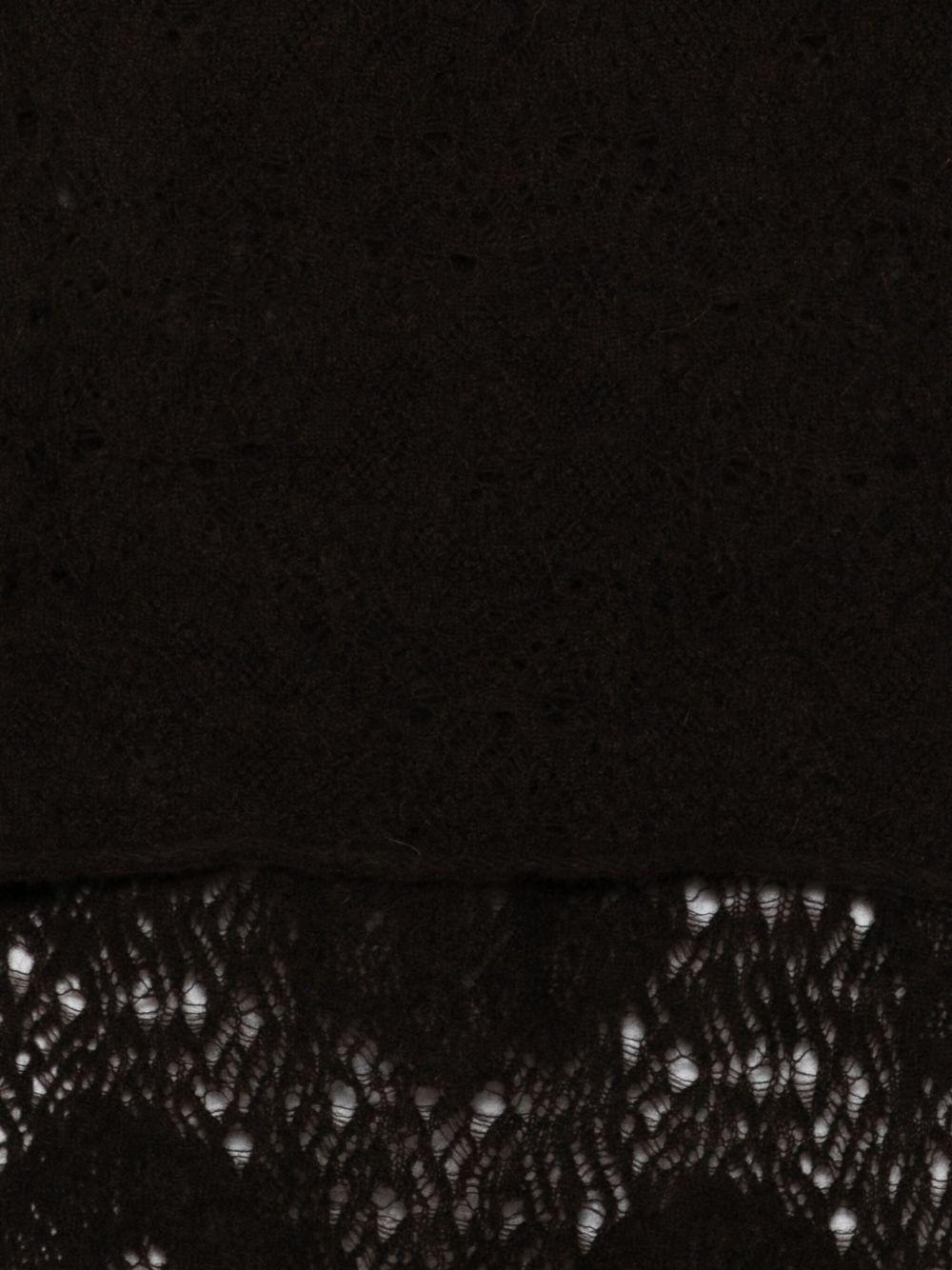 D EXTERIOR Sciarpa nera a maglia aperta 