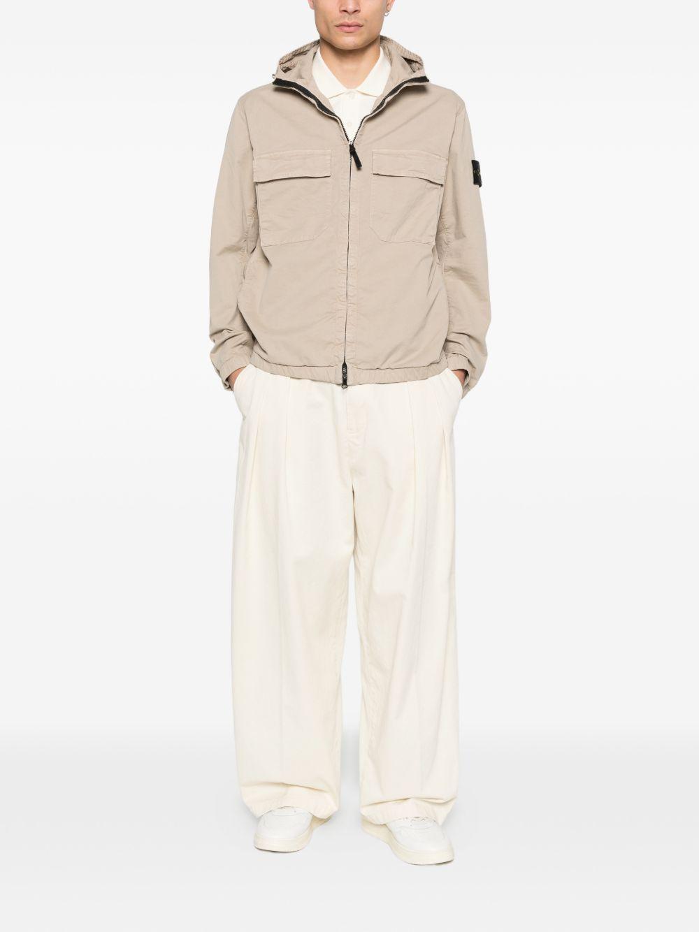 STONE ISLAND Giacca con cappuccio in cotone 