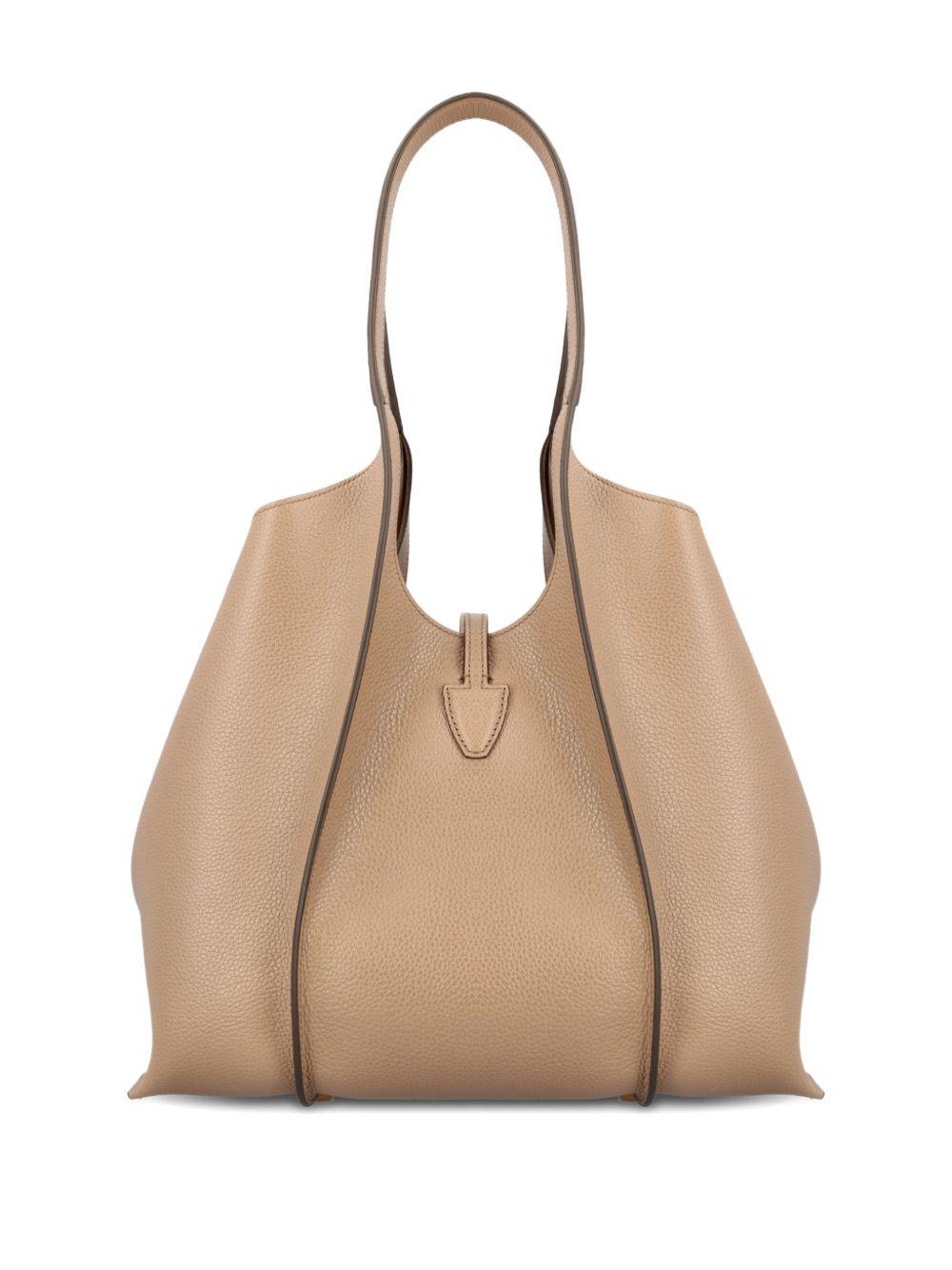 TODS Borsa shopping piccola con pouch removibile beige 