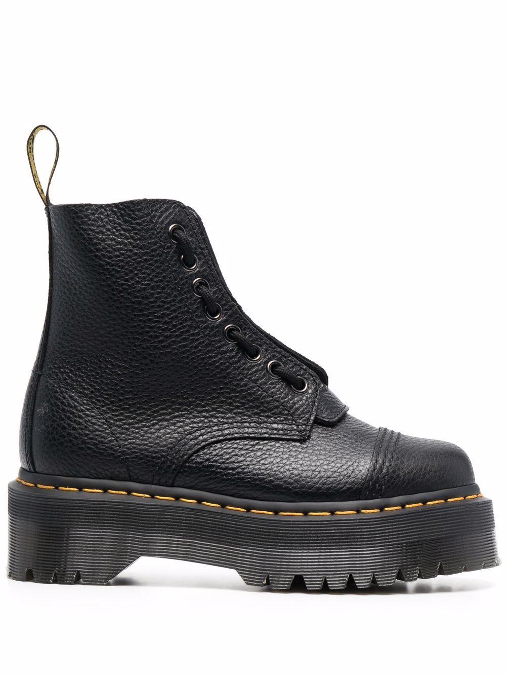 DR MARTENS Stivali stringati in pelle nera 'Sinclair' 