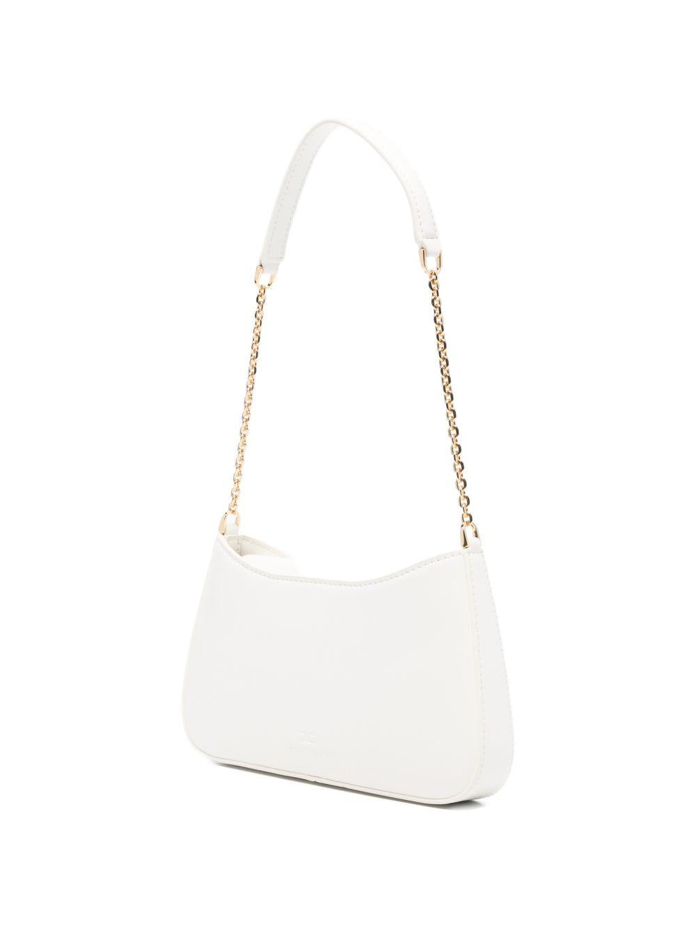 ELISABETTA FRANCHI Borsa a spalla bianca in pelle sintetica 