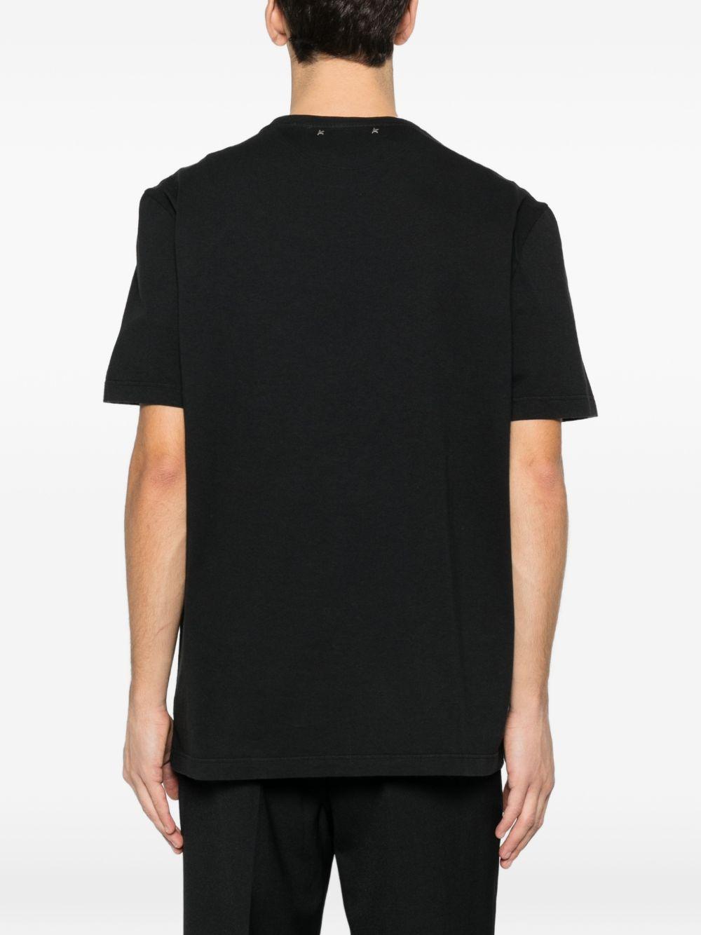 GOLDEN GOOSE T-shirt nera in cotone 
