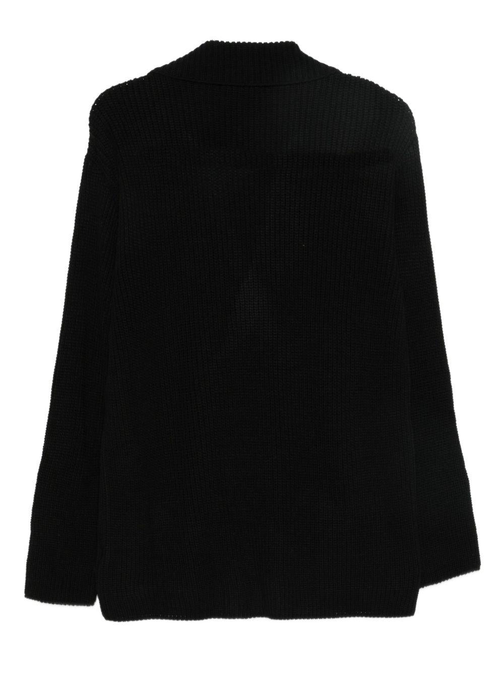 DANIELE ALESSANDRINI Giacca di lana doppiopetto nera 