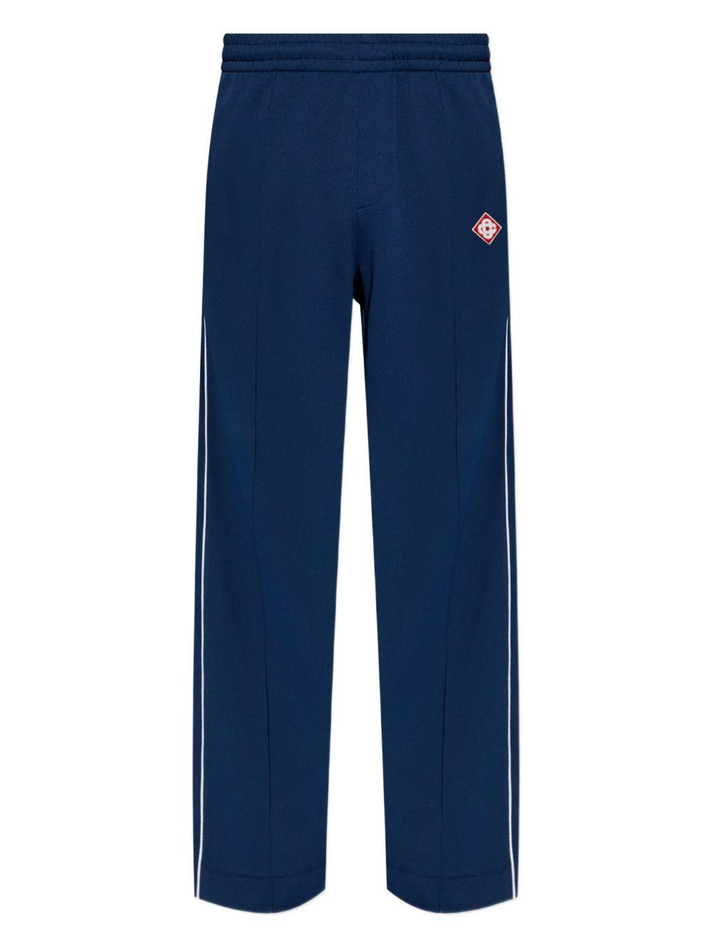 CASABLANCA Pantaloni tuta in cotone blu 