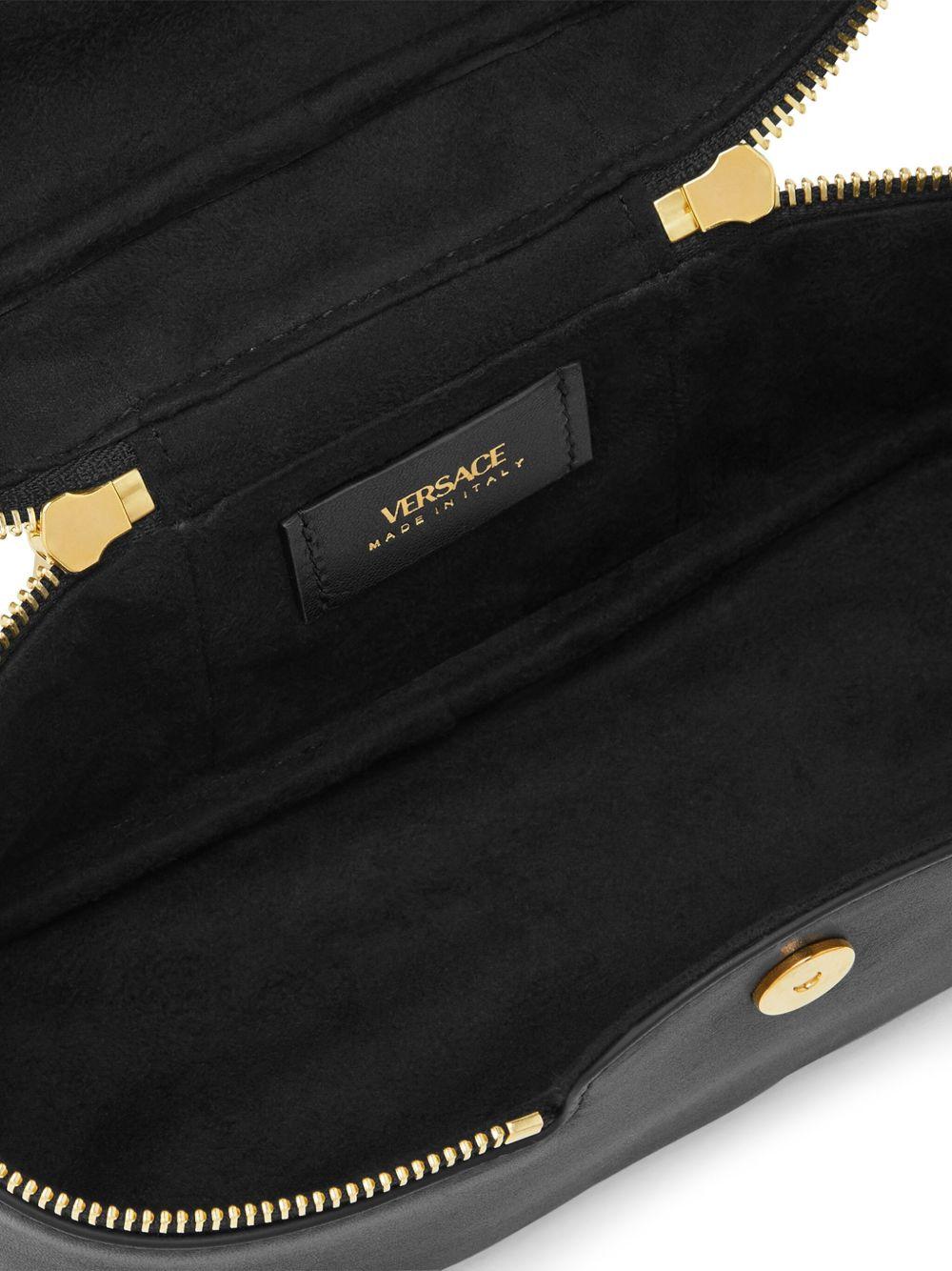 VERSACE Borsa 'Vanity Versace Tag' in pelle nera 