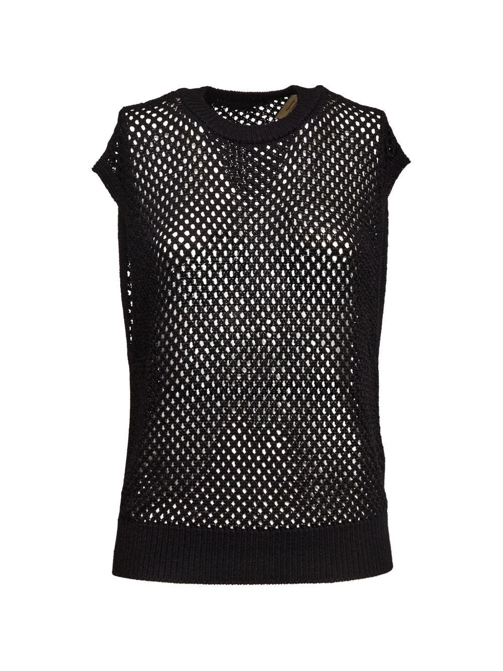 DONDUP Maglia nera a rete 