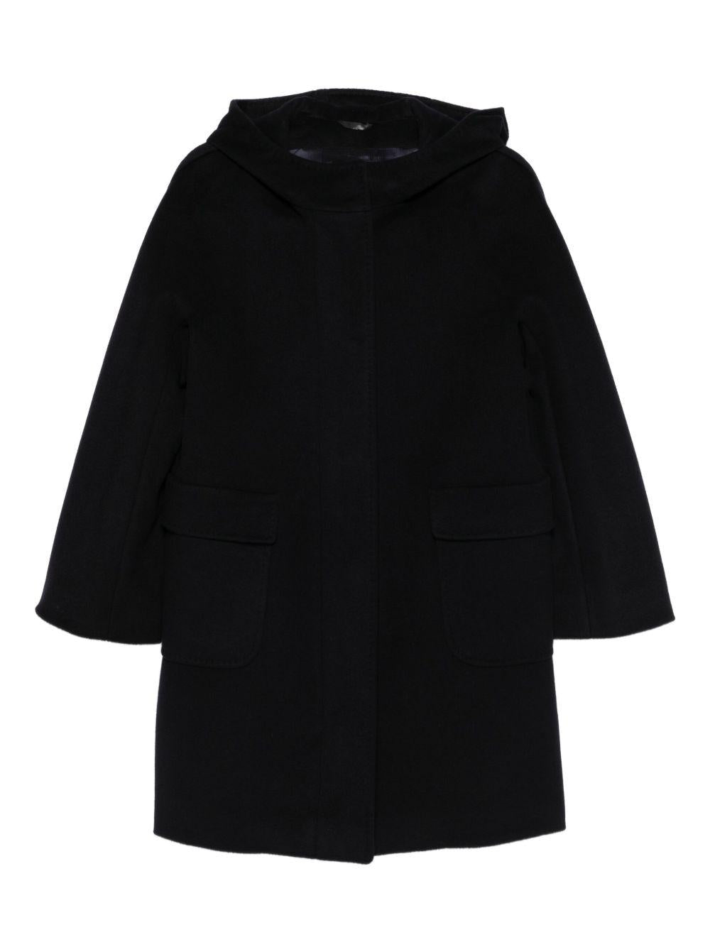 CINZIA ROCCA Cappotto con cappuccio in lana 