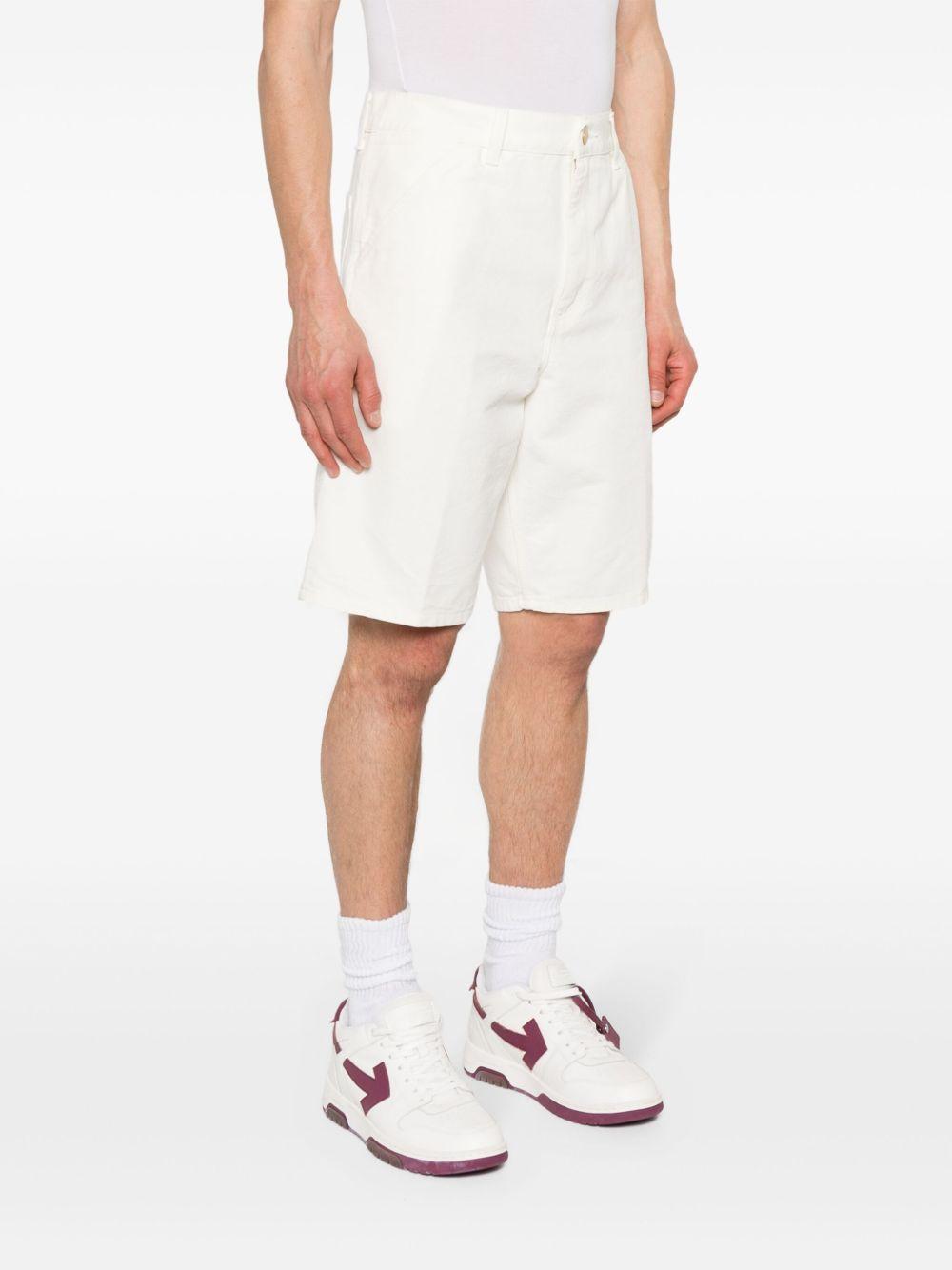 CARHARTT WIP Bermuda in jeans bianco 