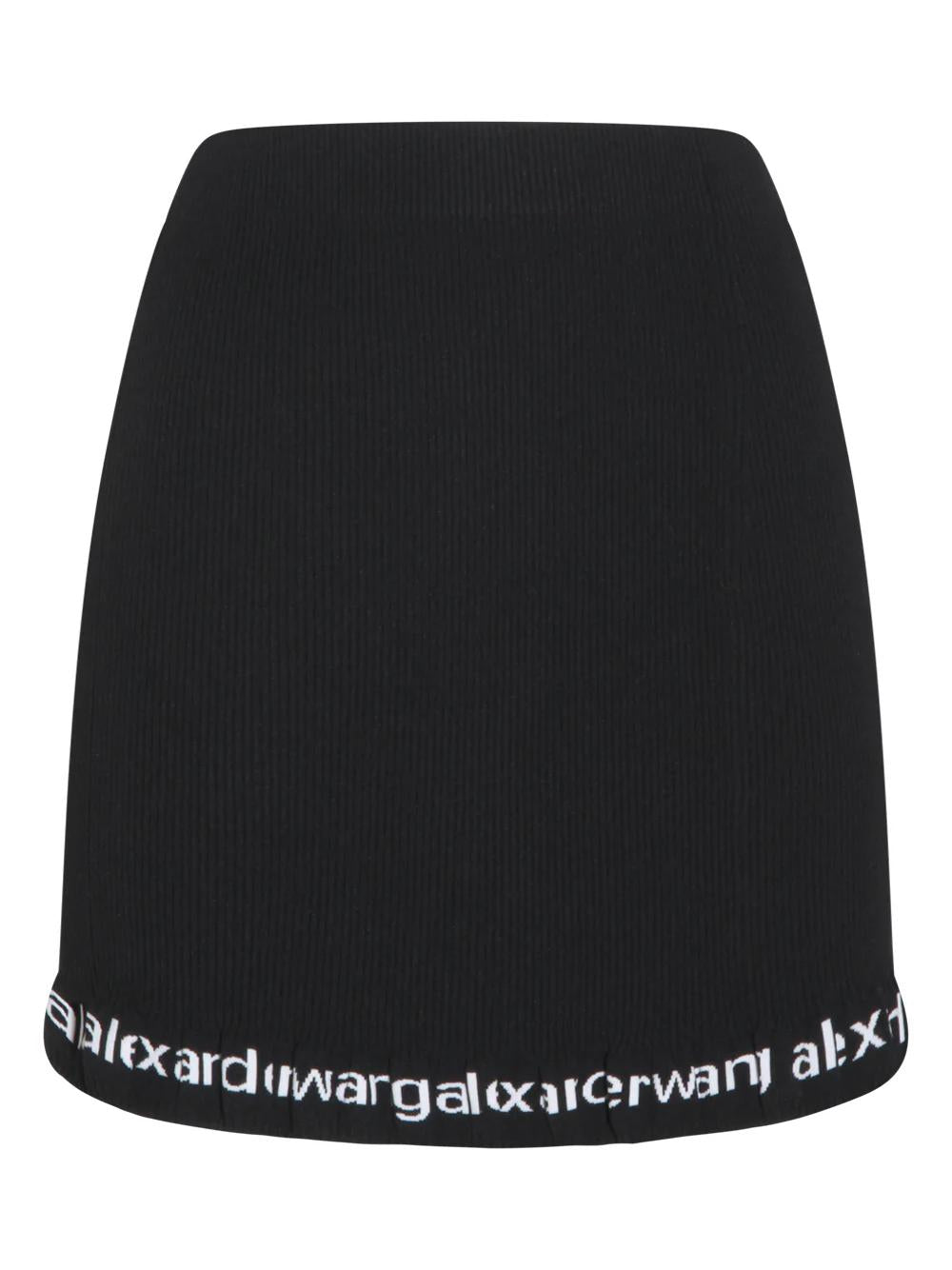 ALEXANDER WANG Minigonna a costine con logo 