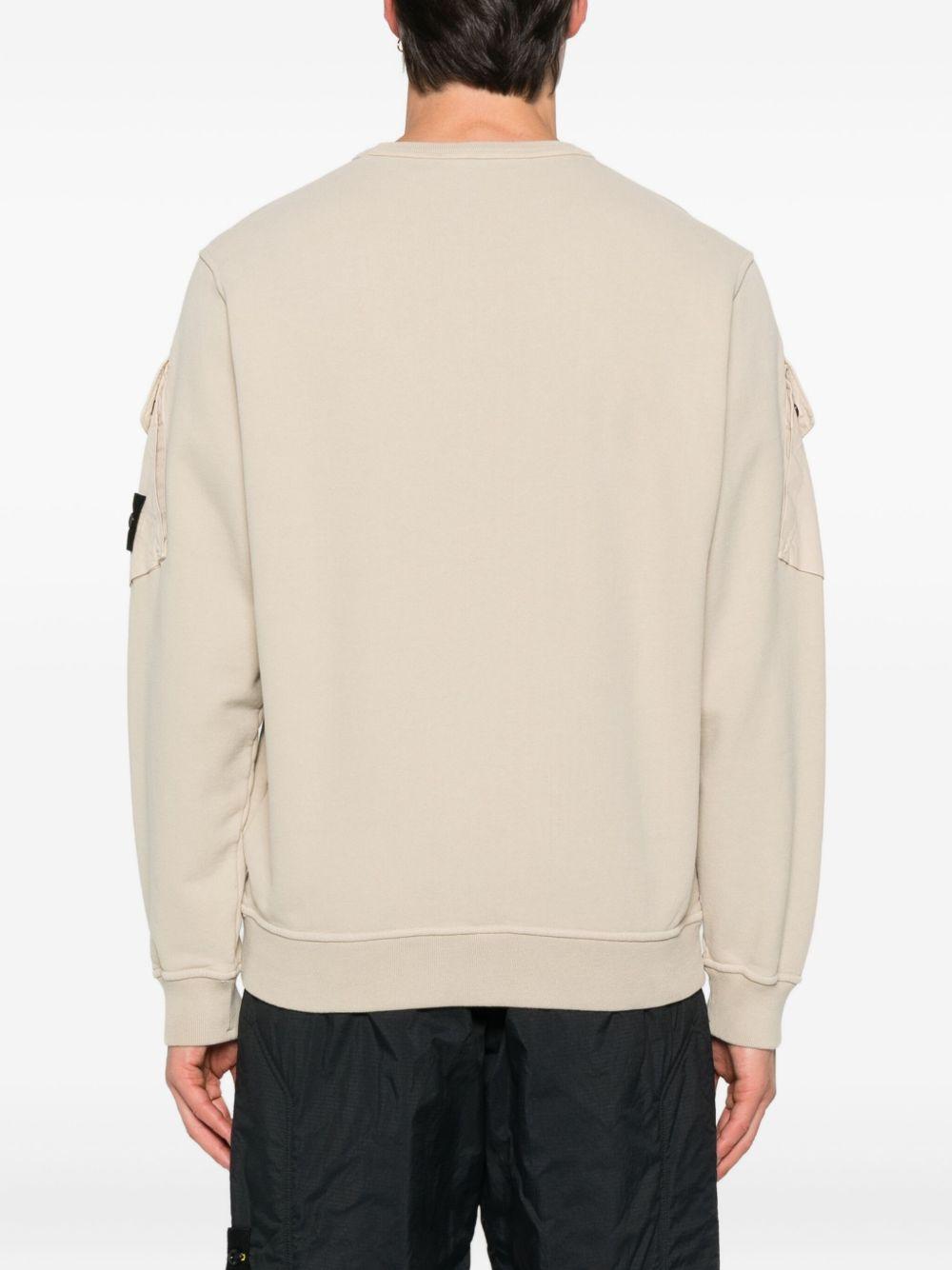 STONE ISLAND Felpa girocollo con patch logo<BR/> 