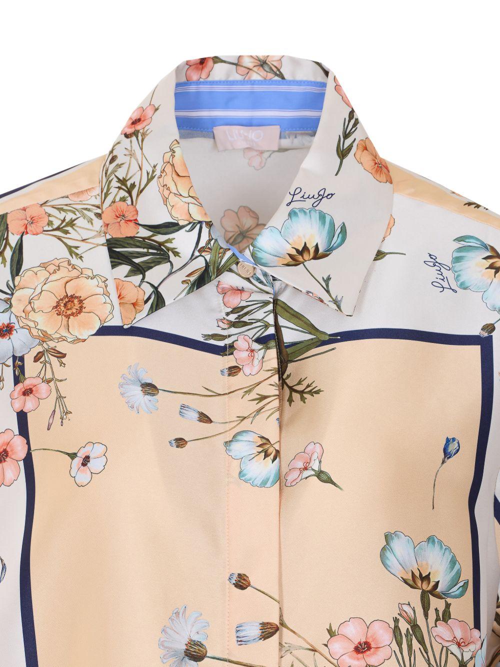 LIUJO Camicia con stampa grafica floreale 