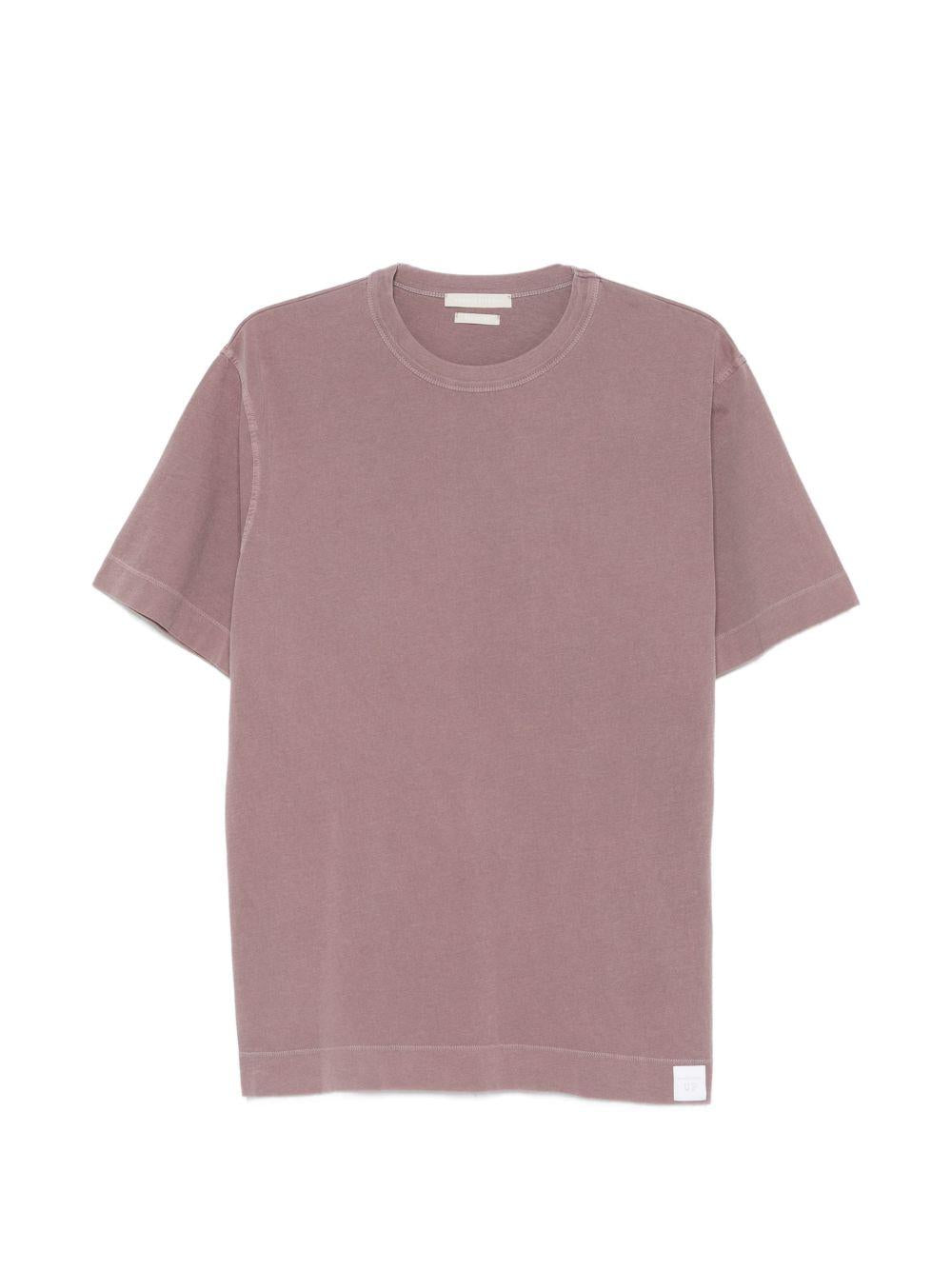 DANIELE FIESOLI T-shirt in cotone viola con girocollo 