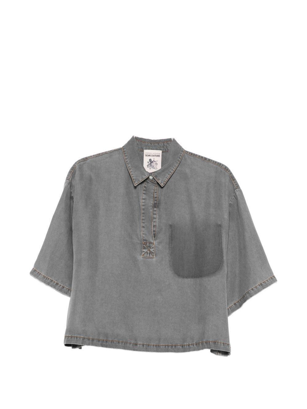SEMICOUTURE Camicia Shana grigio scuro 