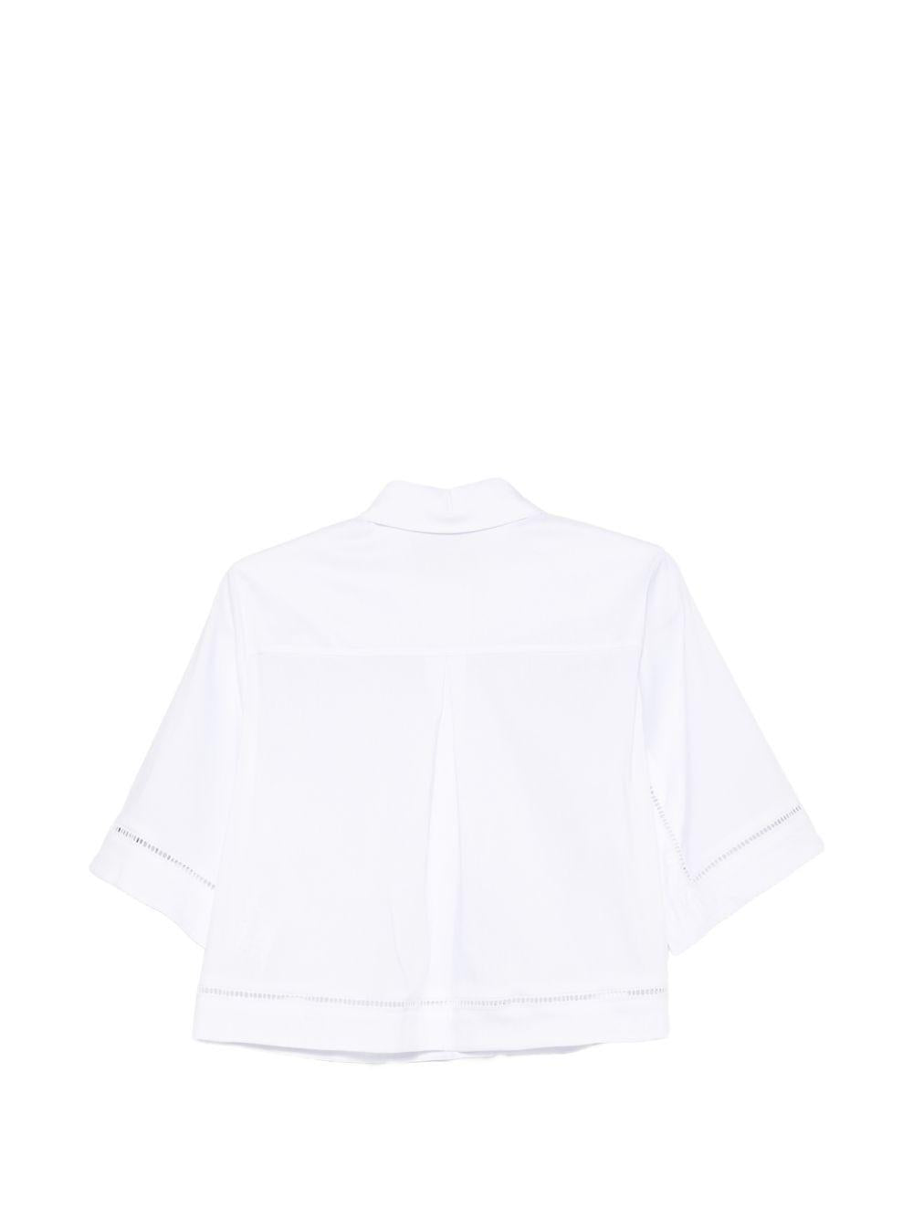 SEMICOUTURE Camicia a maniche corte bianca 