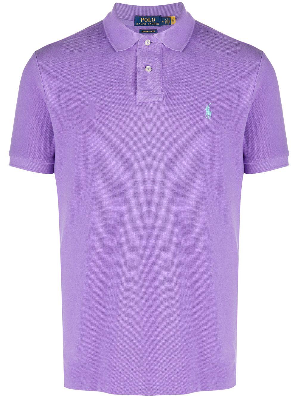 POLO RALPH LAUREN Polo viola con logo 