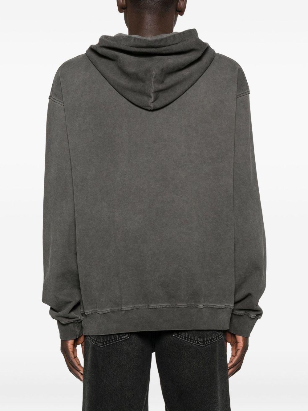 VISION OF SUPER Felpa grigia con cappuccio e logo 