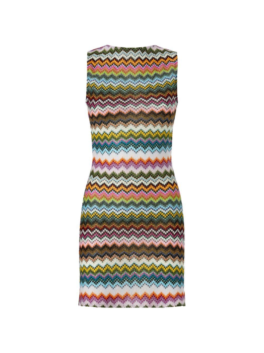 MISSONI Abito corto multicolore con motivo a zig-zag 
