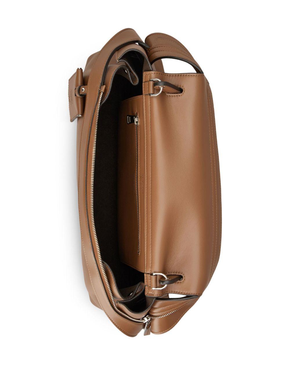 TODS Borsa a spalla in pelle marrone<BR/> 