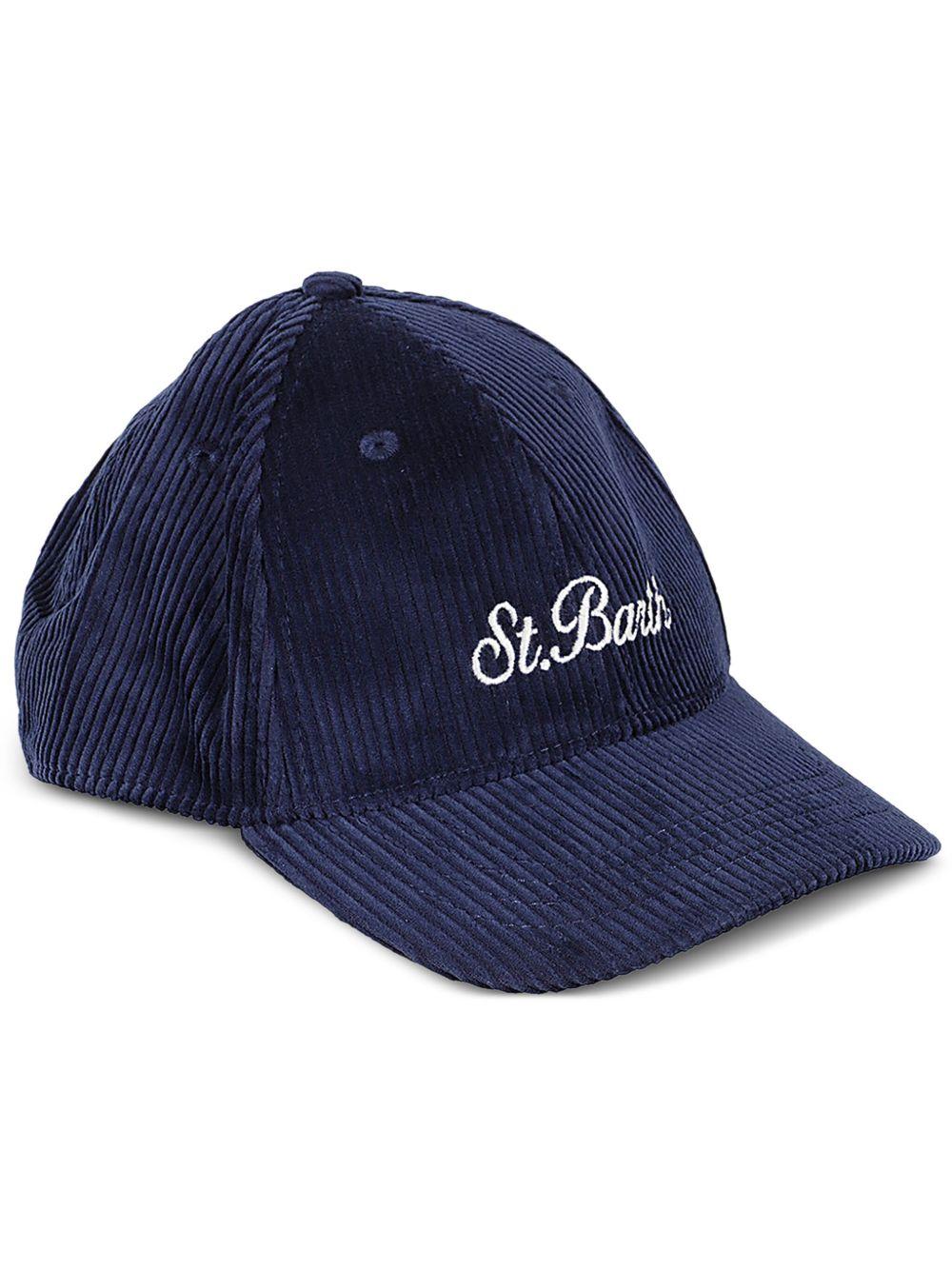 MC2 SAINT BARTH Cappello da baseball in velluto con logo 