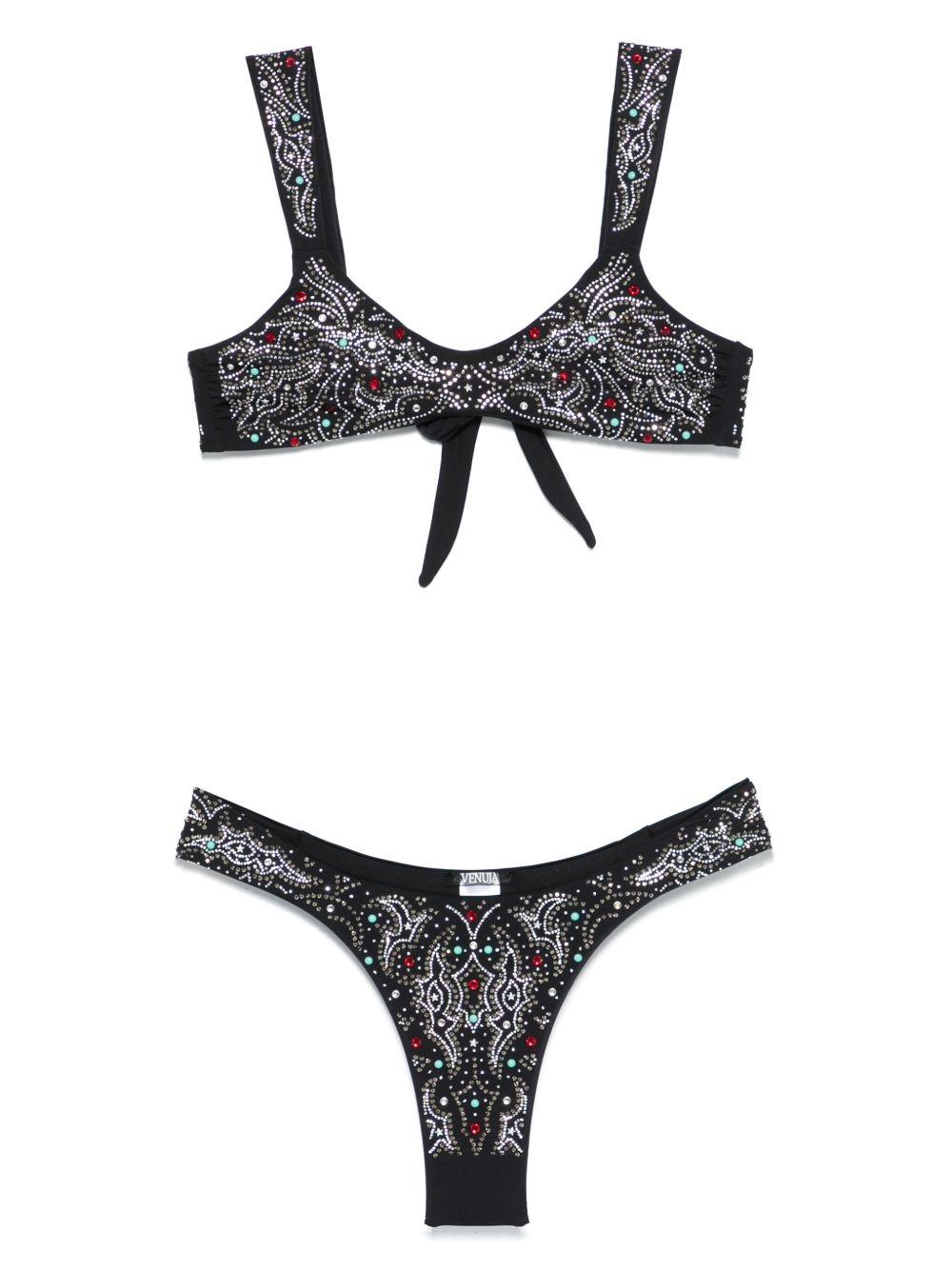 VENUJA Bikini Texano con strass all-over 