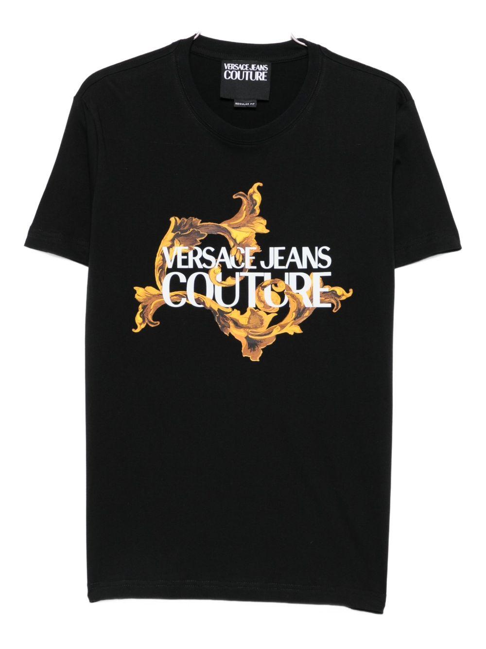 VERSACE JEANS COUTURE T-shirt girocollo con stampa 