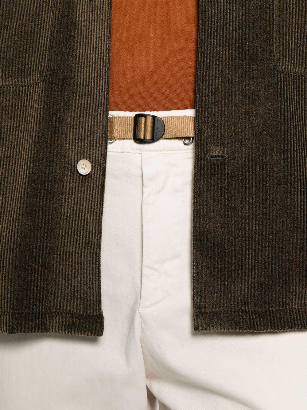 WHITE SAND Pantaloni color panna in cotone elasticizzato 