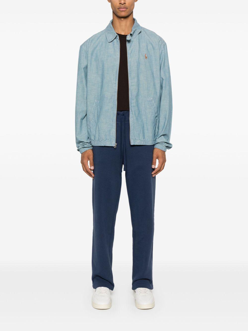 POLO RALPH LAUREN Pantaloni in cotone blu navy con vita elasticizzata 