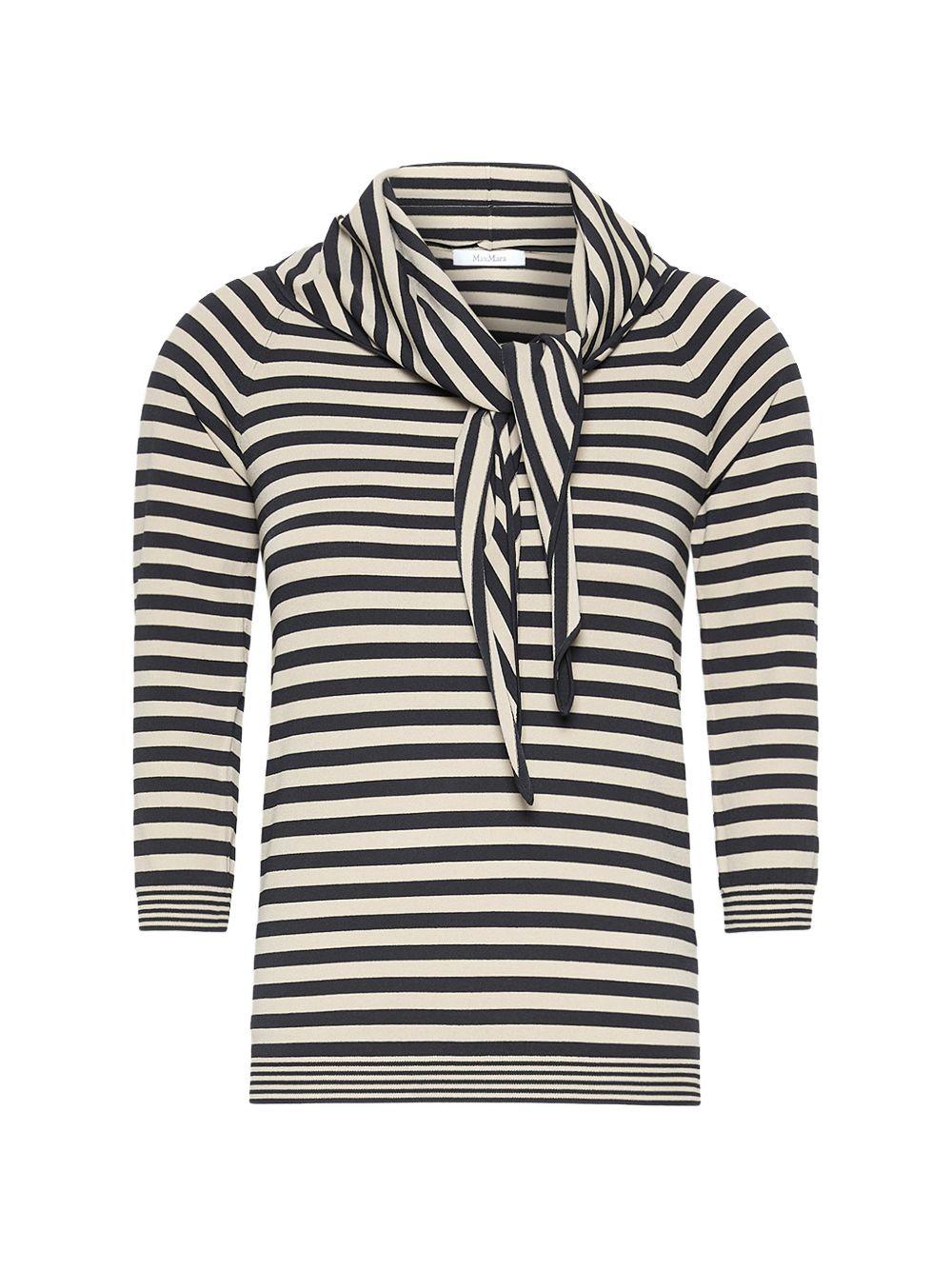 MAX MARA Maglia a righe con foulard coordinato 