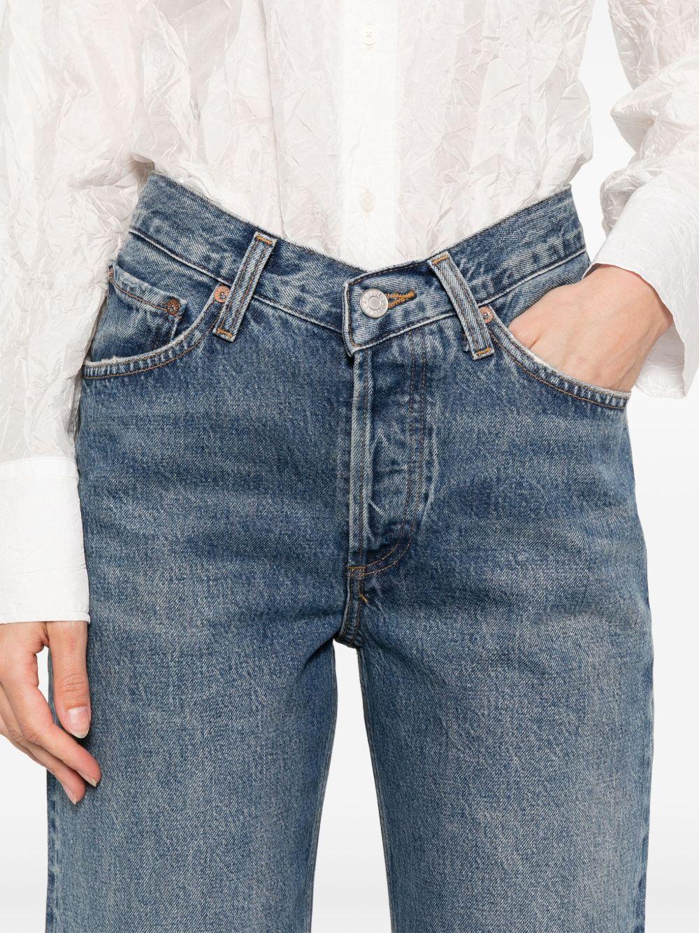 AGOLDE Jeans 'V-Waist Kelly' in denim di cotone blu 
