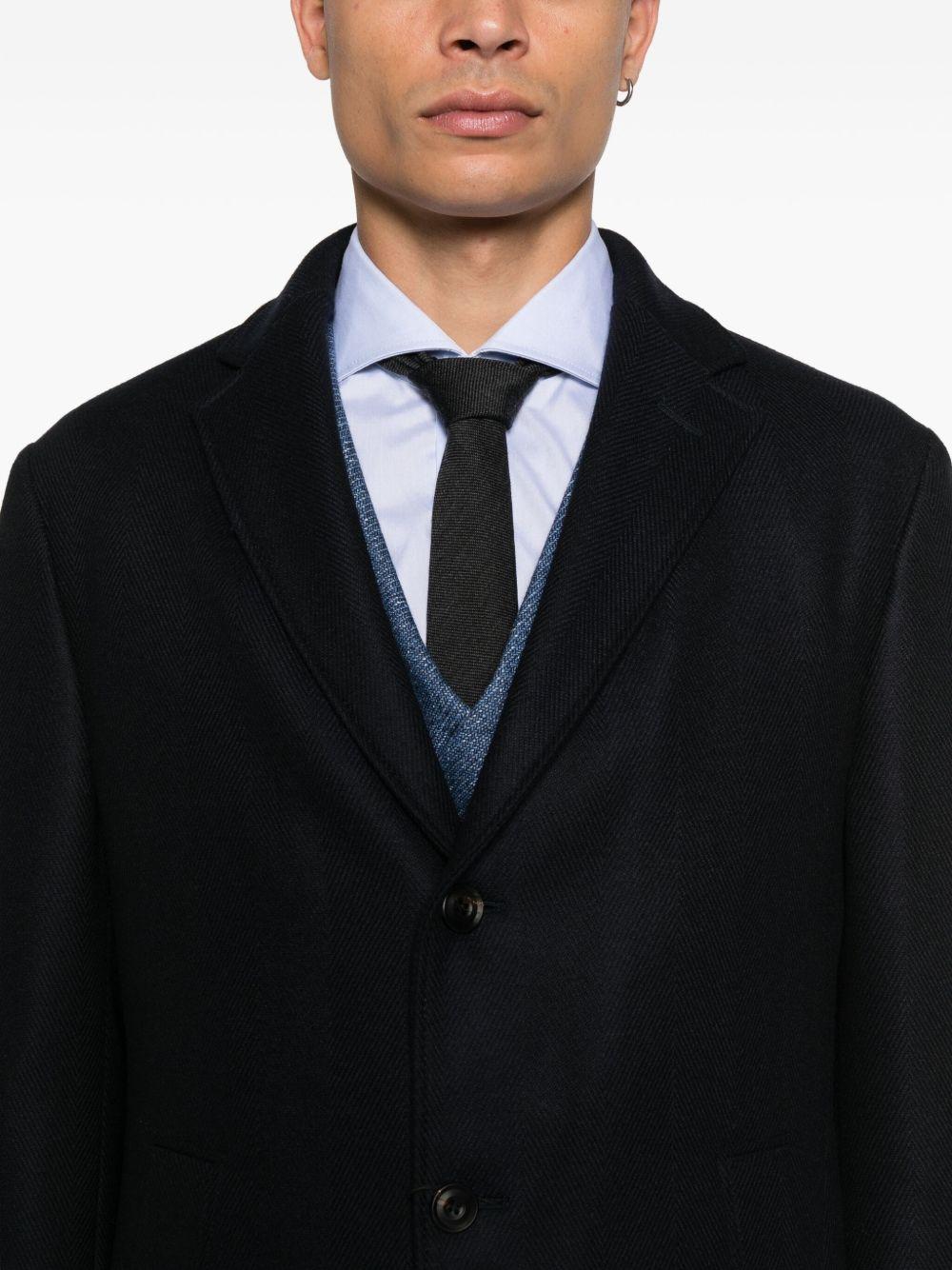 CORNELIANI Cappotto monopetto blu navy 