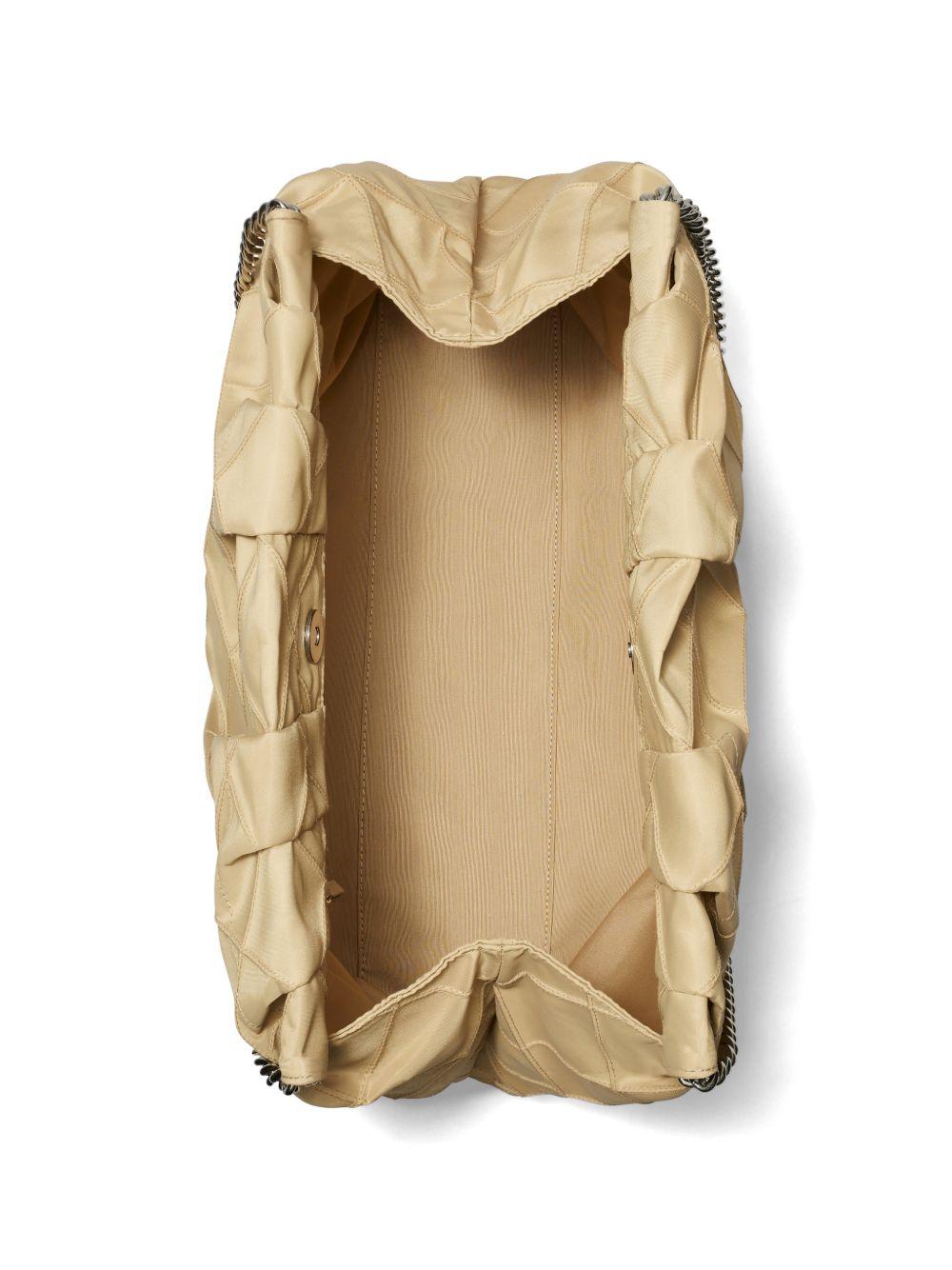 TORY BURCH Borsa a spalla beige con catena argento 