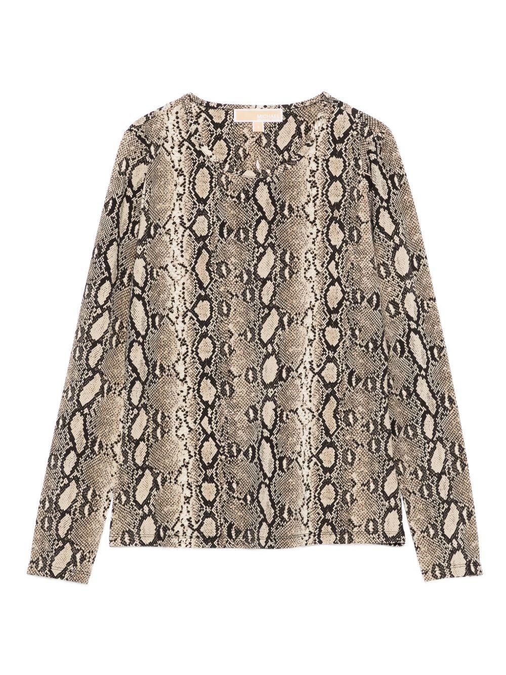 MICHAEL KORS Maglia girocollo con stampa animalier 