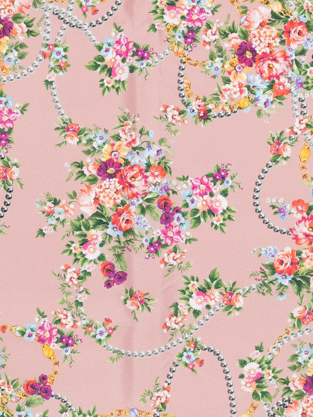 DOLCE e GABBANA Foulard multicolore con stampa floreale 