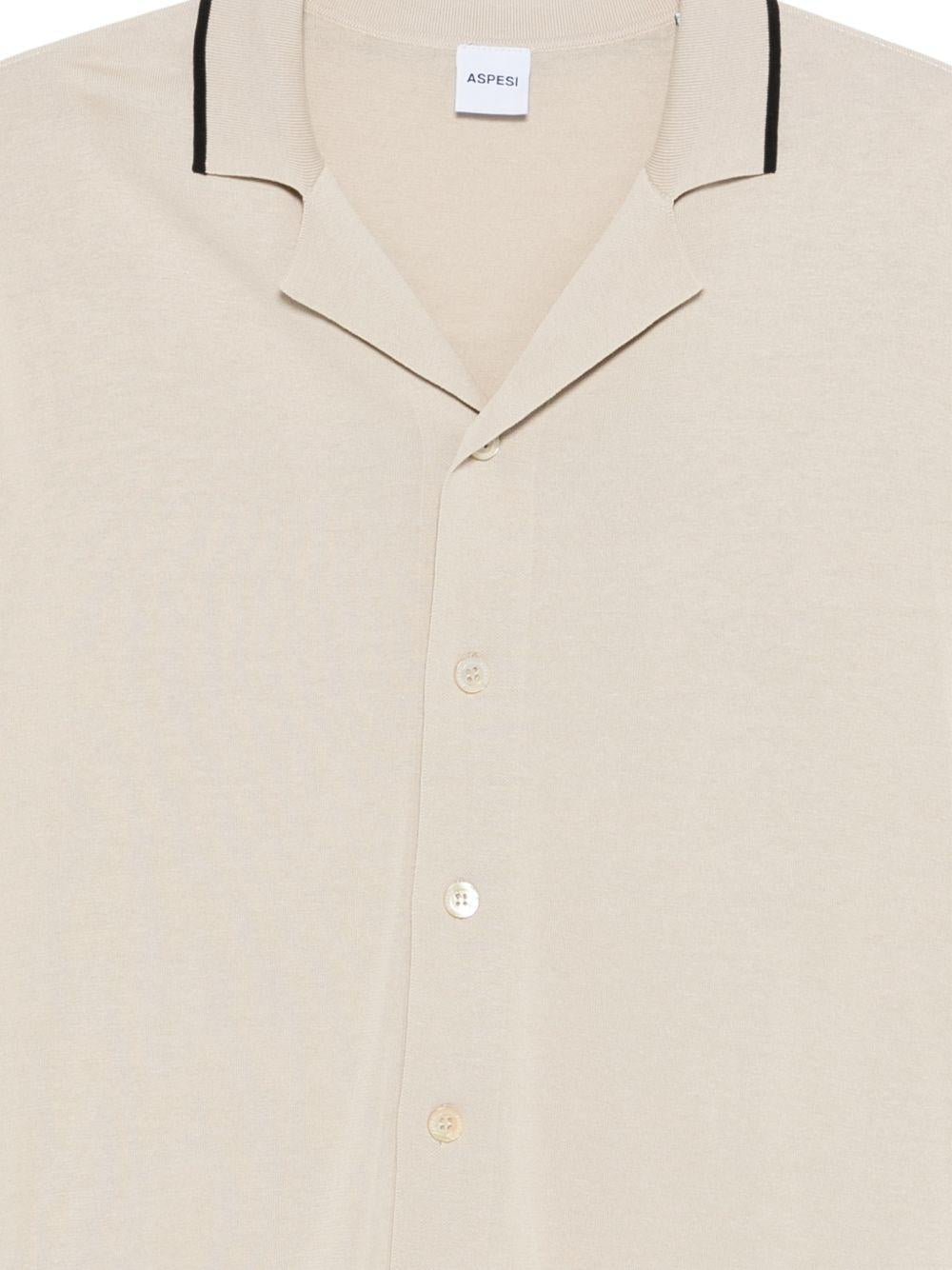 ASPESI Camicia in cotone beige 