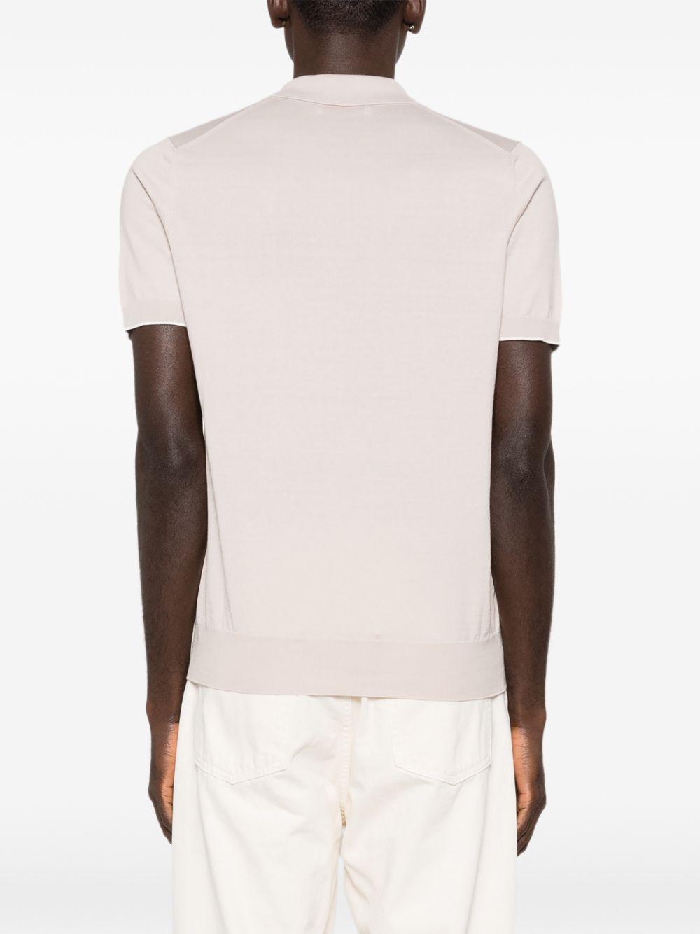 BRUNELLO CUCINELLI Polo in morbido cotone beige 