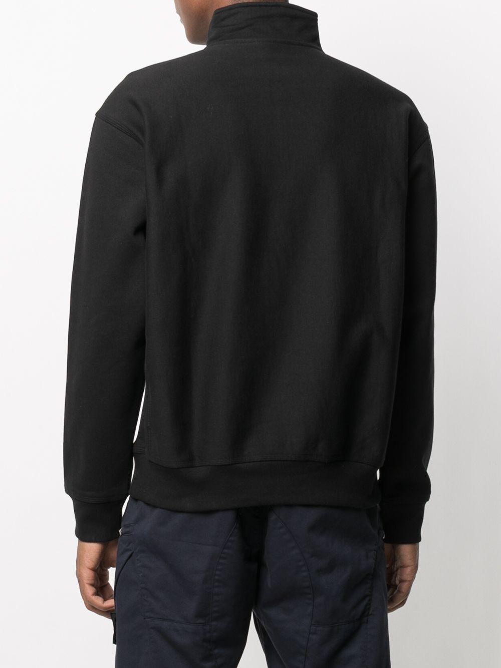 CARHARTT WIP Felpa nera in cotone con logo 