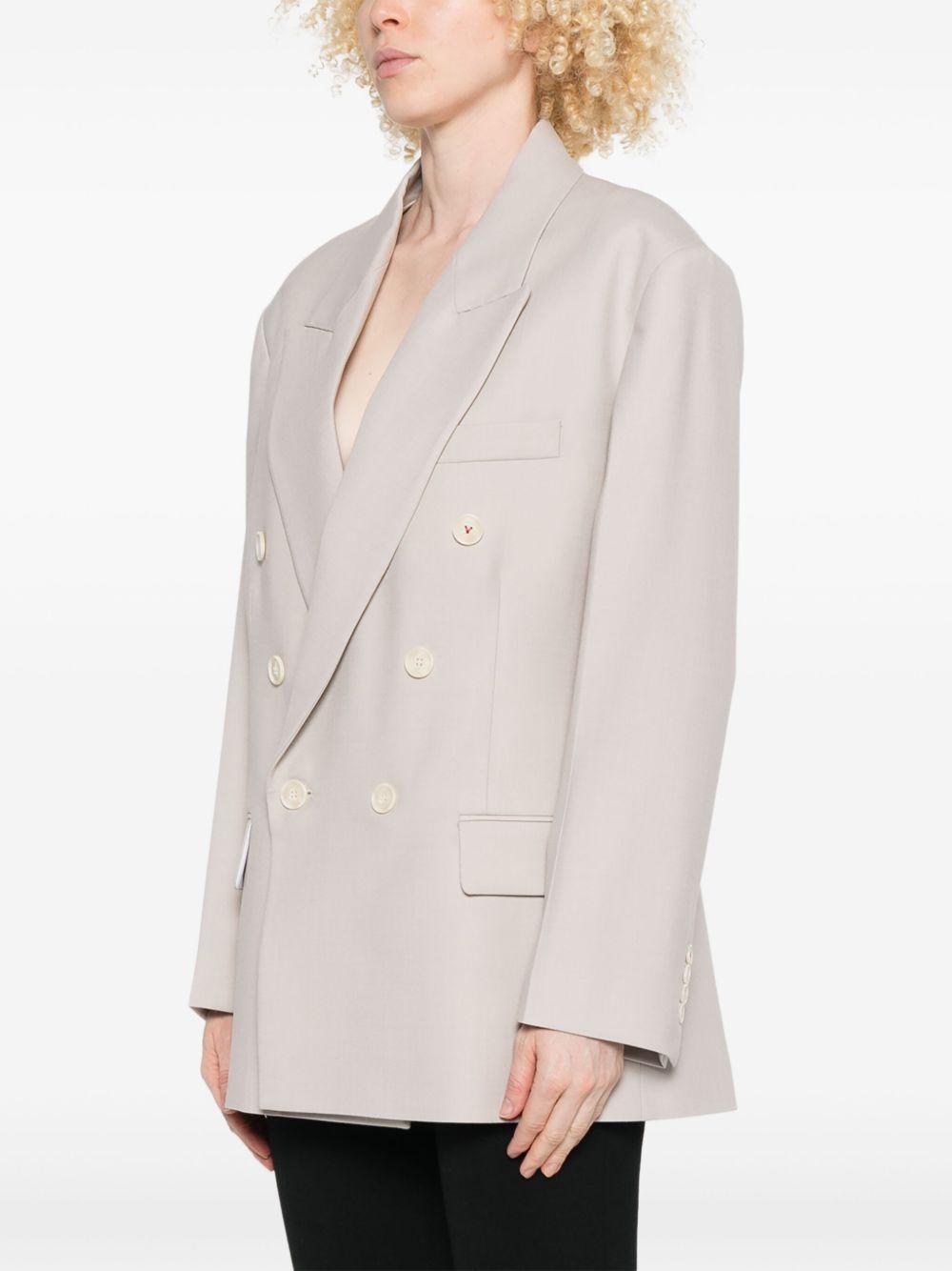 VICTORIA BECKHAM Blazer doppiopetto beige 