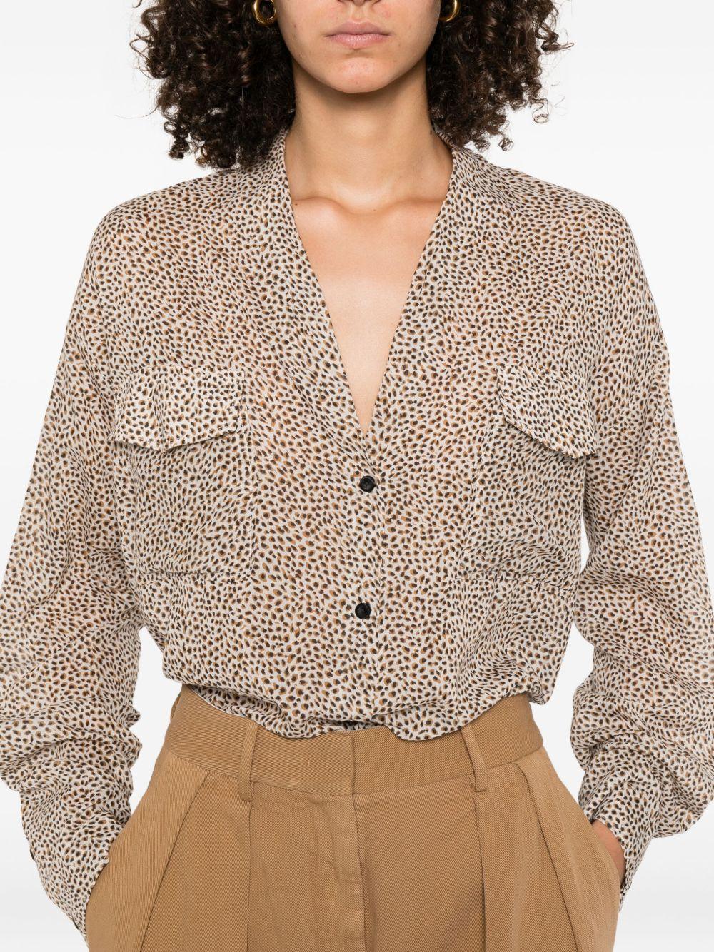 FORTE FORTE Camicia 'My Shirt' con motivo a pois e tasche applicate 