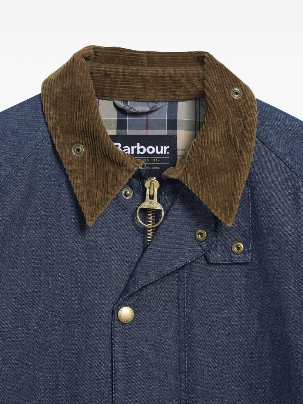 BARBOUR Giacca in denim con colletto a coste 