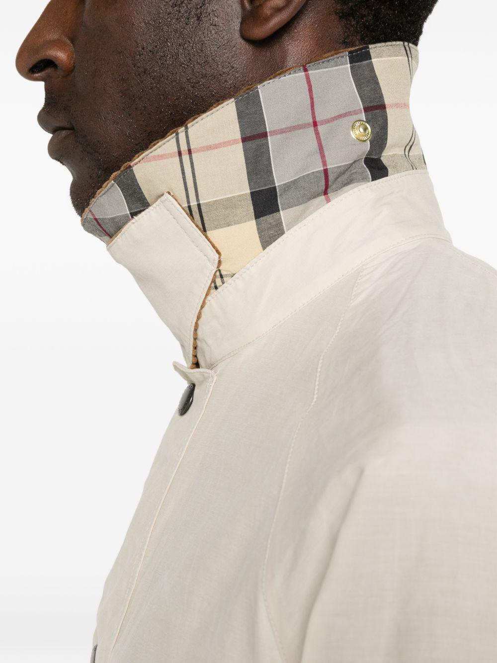 BARBOUR Giacca Icons beige con colletto in velluto a coste 