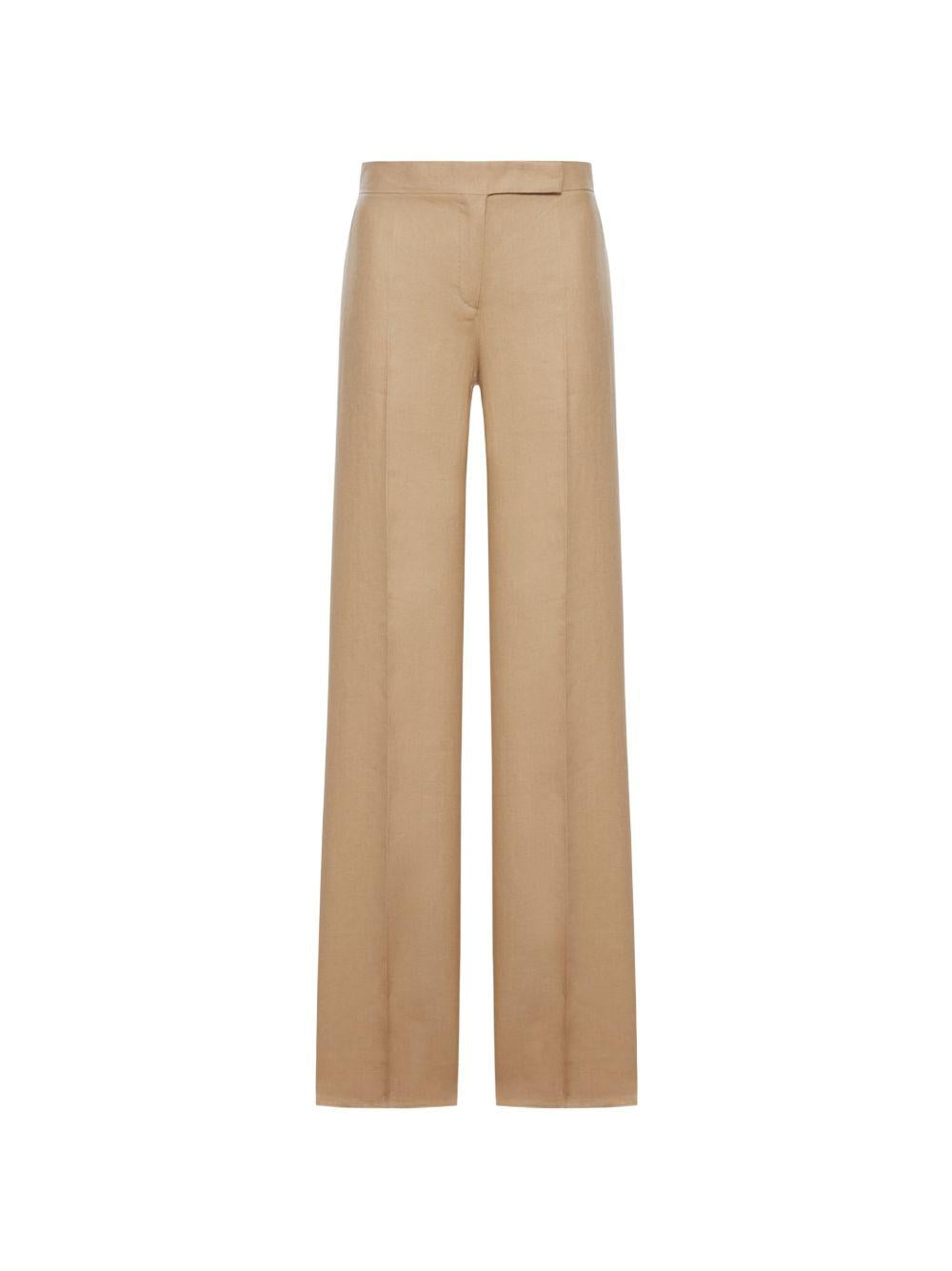 MAX MARA Pantaloni Big in lino beige 