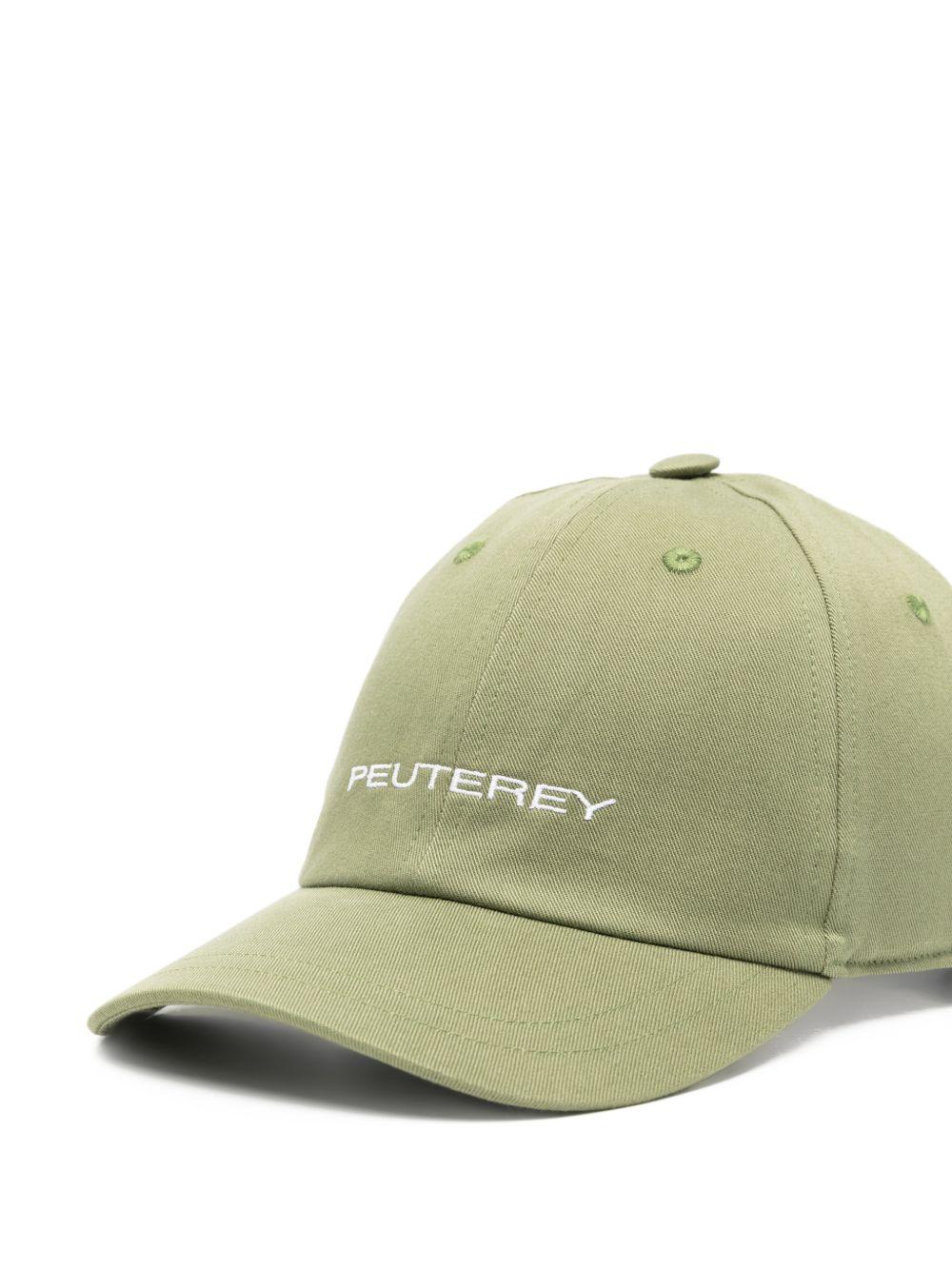PEUTEREY Cappello baseball Debby in cotone verde con logo 