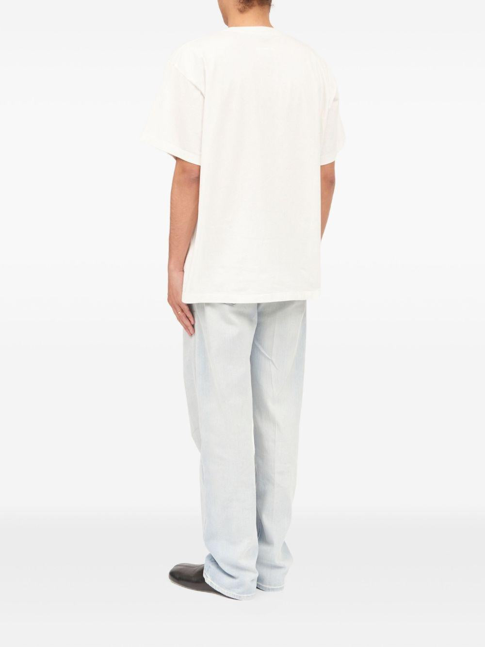 MM6 MAISON MARGIELA T-shirt in cotone bianco con stampa 