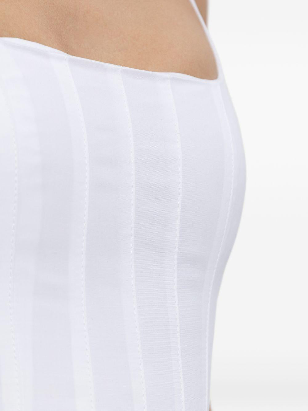 JACQUEMUS Abito midi Agave in cotone bianco 