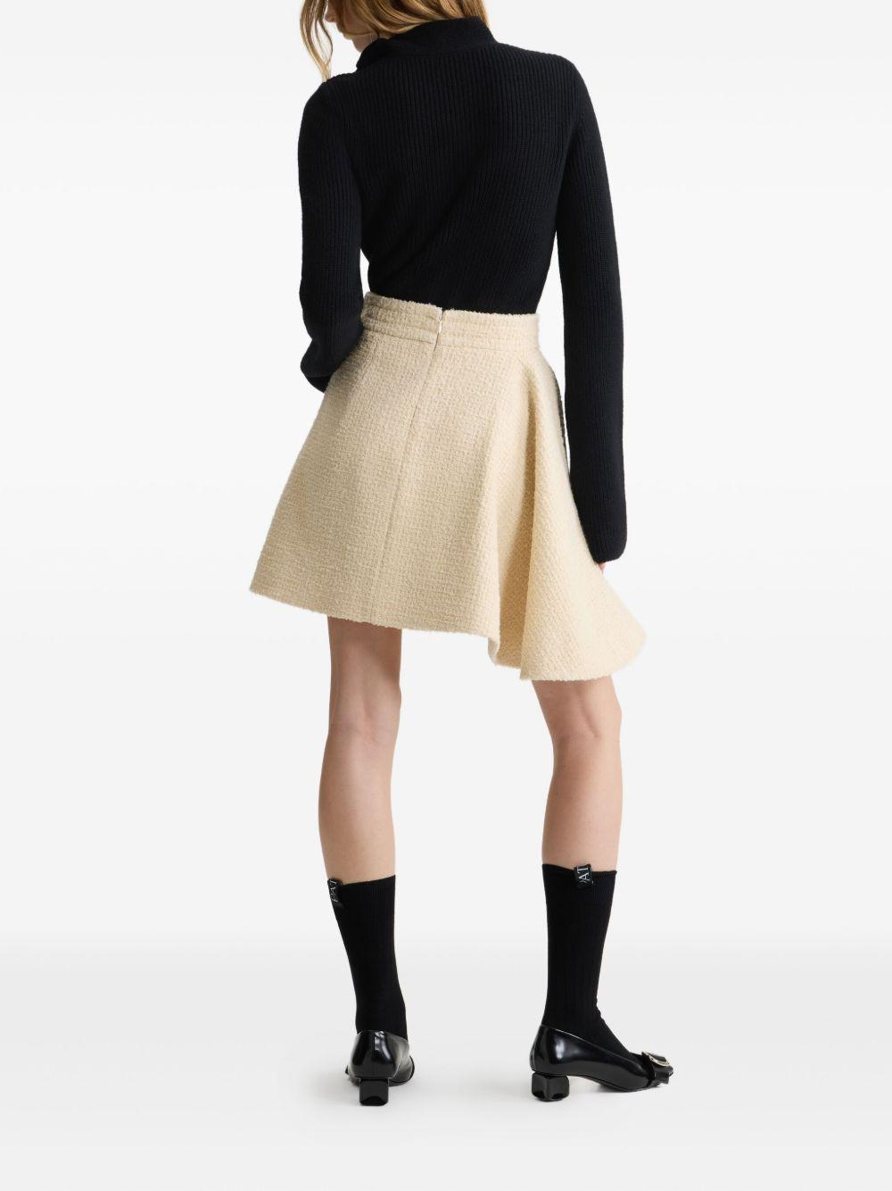 PATOU Maglia corta nera a costine 