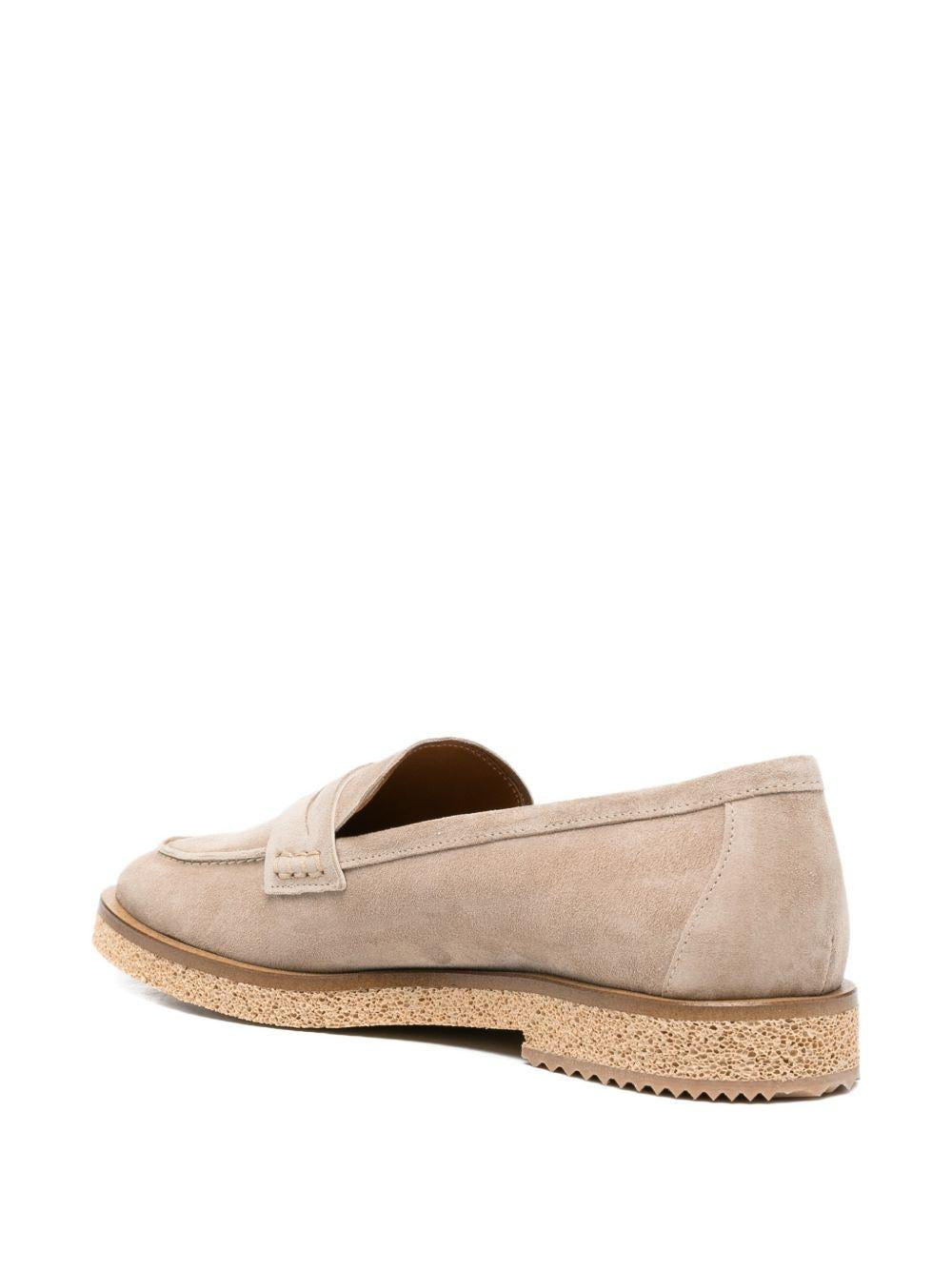 GUGLIELMO ROTTA Mocassini Sorex in pelle scamosciata beige 