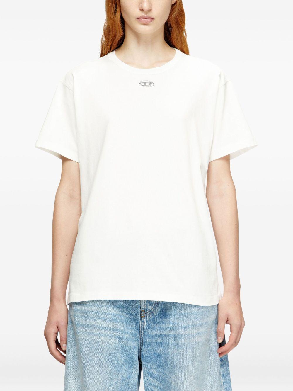 DIESEL T-shirt bianca a maniche corte 