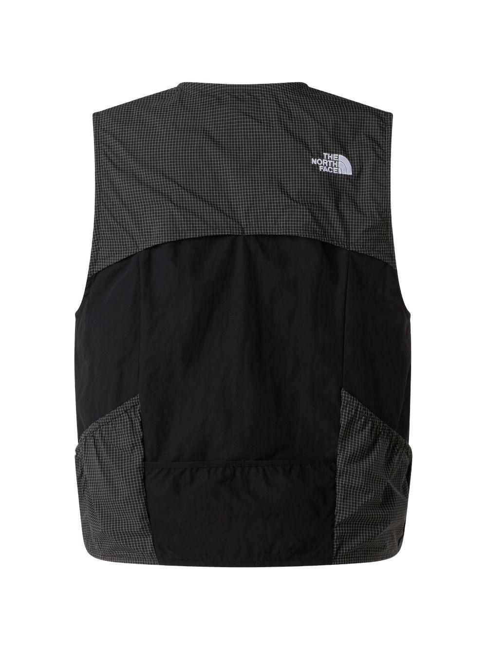 THE NORTH FACE Gilet nero con zip e logo 