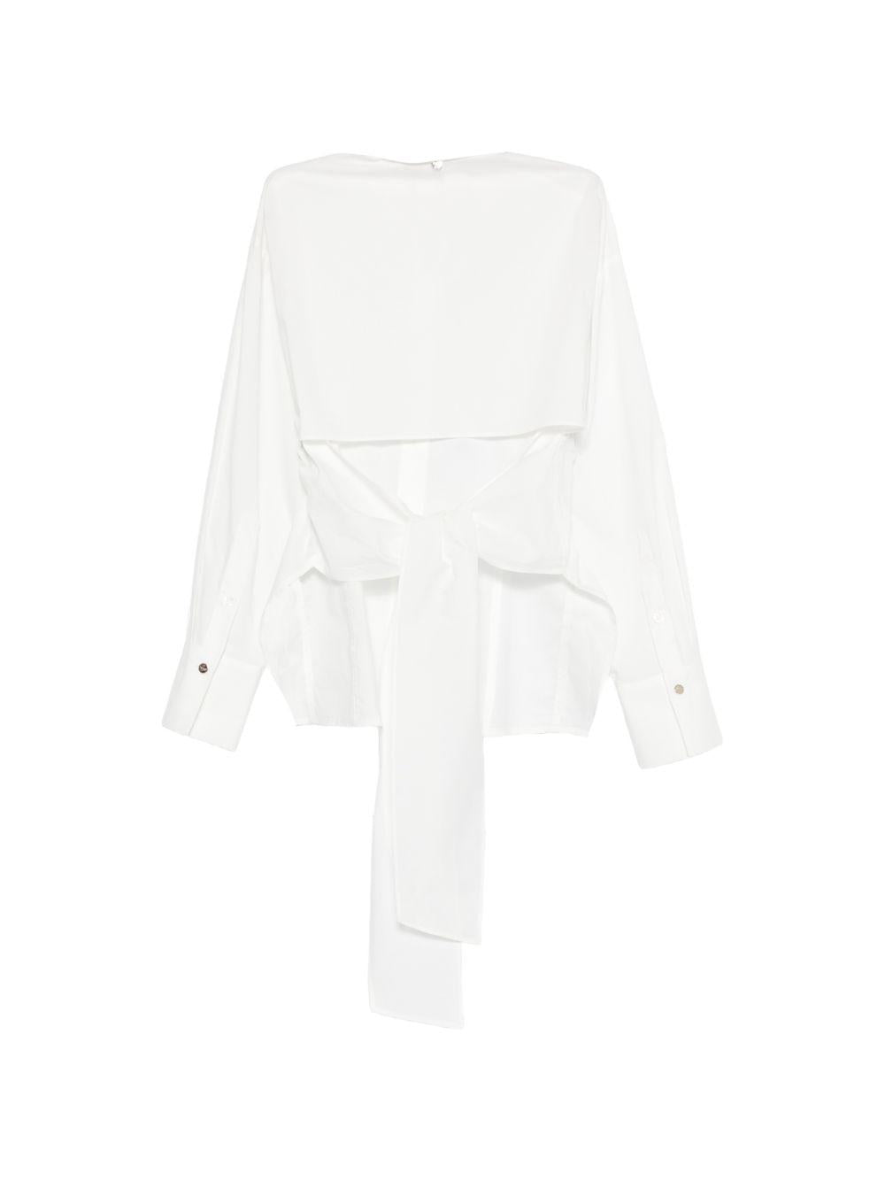 LIUJO Camicia con fiocco bianca 