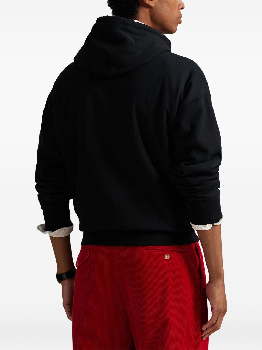 POLO RALPH LAUREN Felpa Ralph & Ricky Polo Bear in cotone nero 